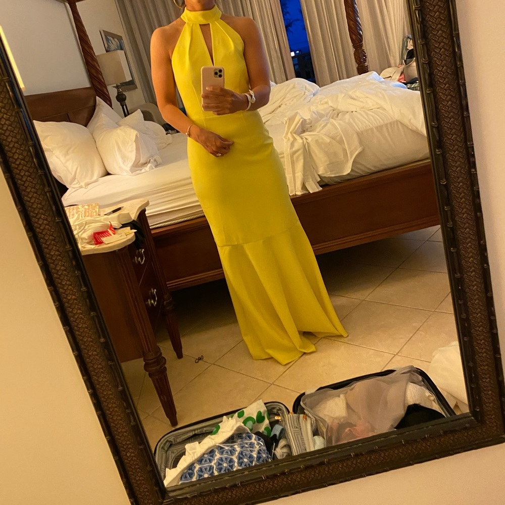 Worn one time! Yellow formal dress